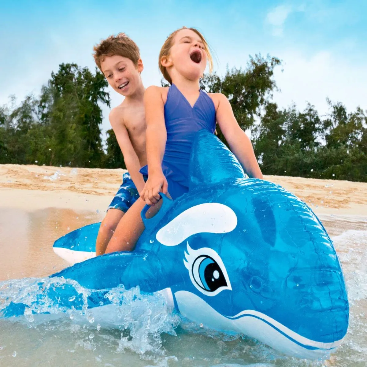 Intex Lil' Whale Ride-ON 3+ - Blauw/Wit