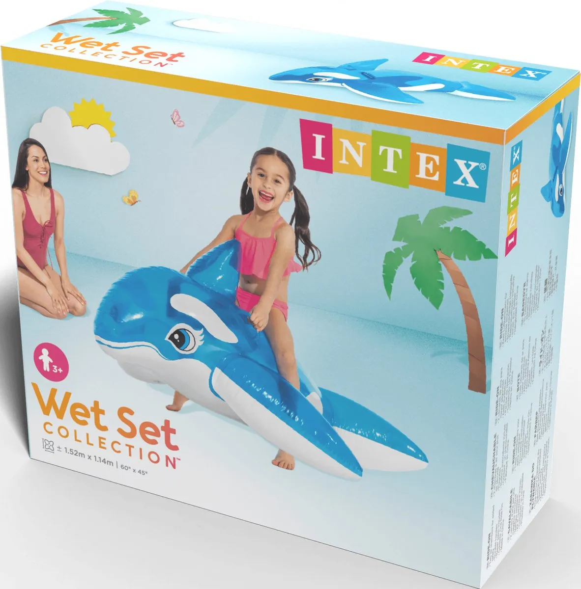 Intex Lil' Whale Ride-ON 3+ - Blauw/Wit - afbeelding 6 van 6