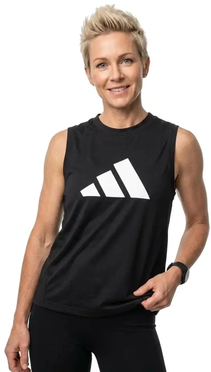 Adidas Train Essentials Logo Mouwloos T-shirt XS - Zwart