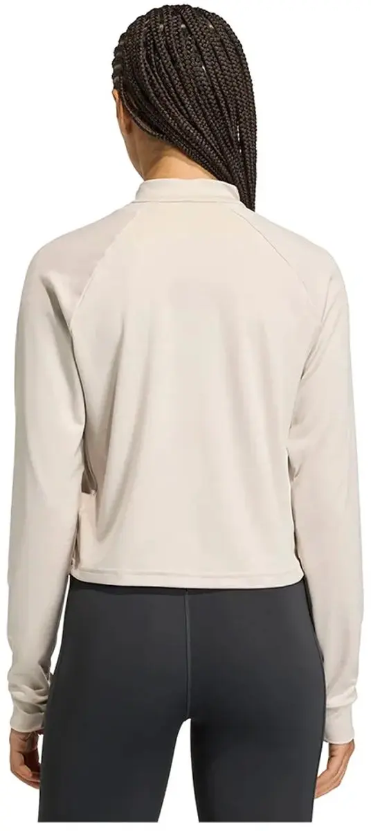 Adidas Train Essentials Minimal Branding Cover Up Sweatshirt XS - Beige