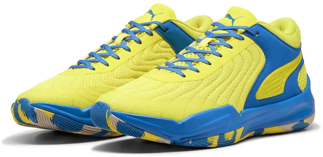 PUMA Court Pro 2 Marble Basketbalschoenen - Geel - EU 39