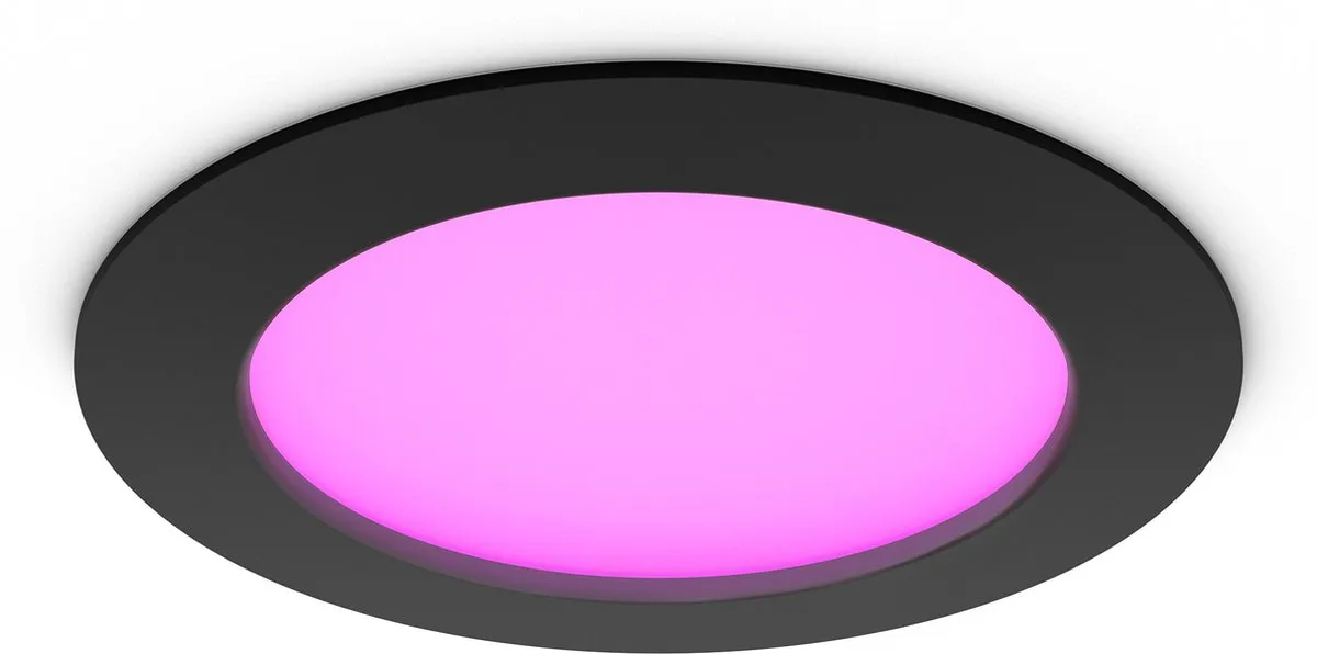 Philips Hue Inbouwspot Slim 170mm - Zwart - RGB
