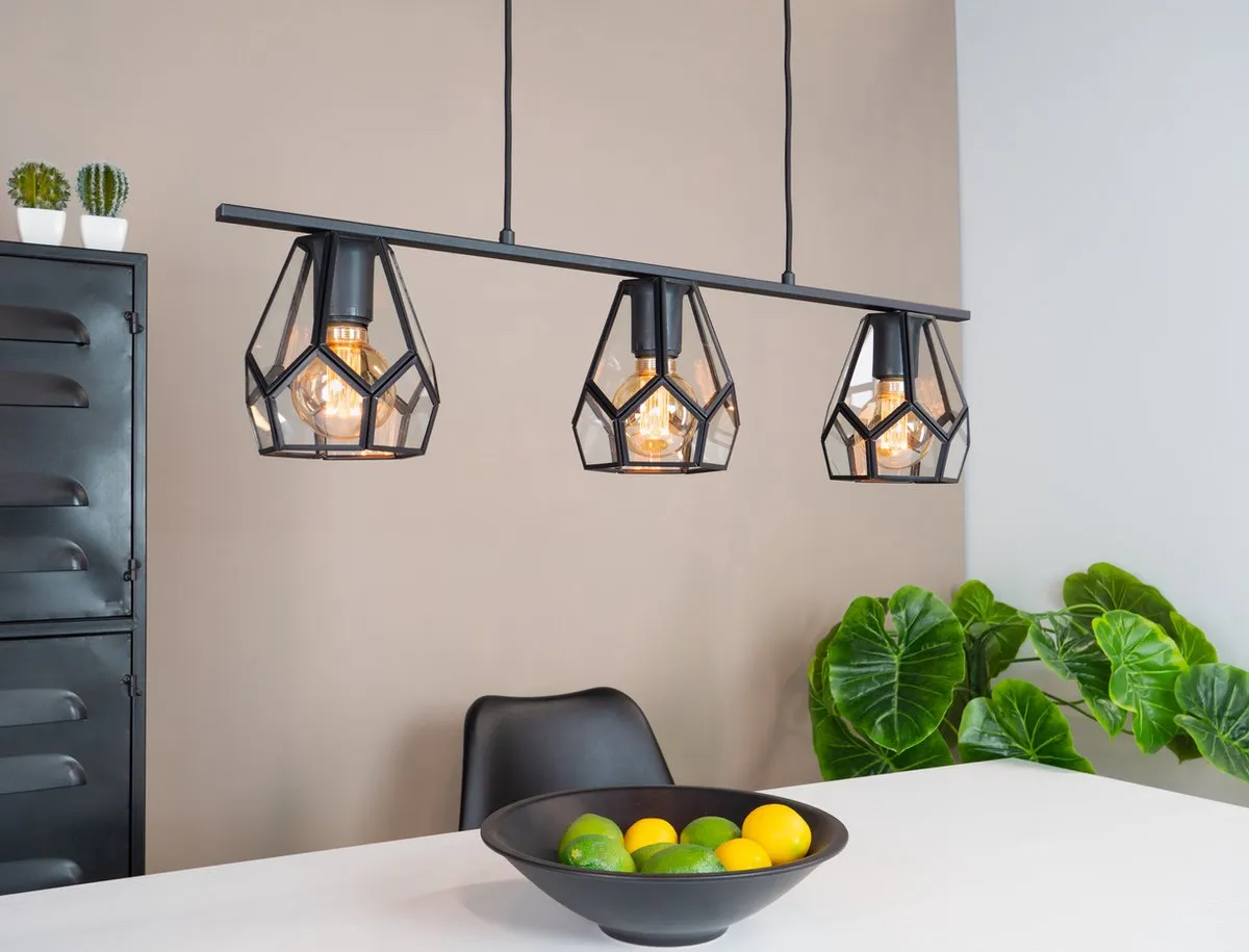 Eglo Mardyke Hanglamp E27 - 3 Lichtpunten - 77,5 cm - Zwart - afbeelding 6 van 6