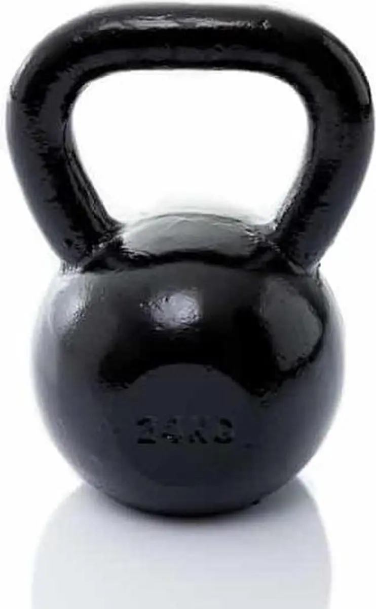 Muscle Power Gietijzeren Kettlebell 24kg - Zwart