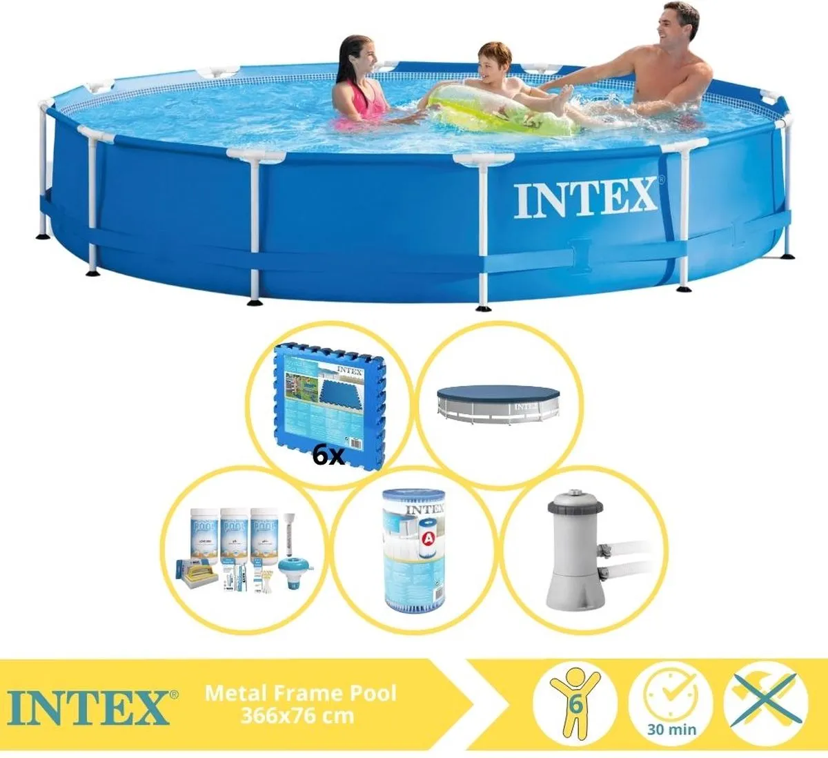 Intex Metal Frame Zwembad 366x76cm