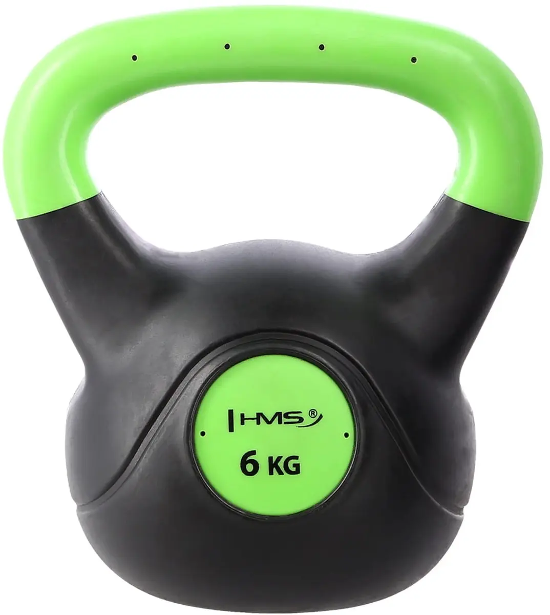 HMS Kettlebell 12kg Composiet - Zwart/Lichtpaars
