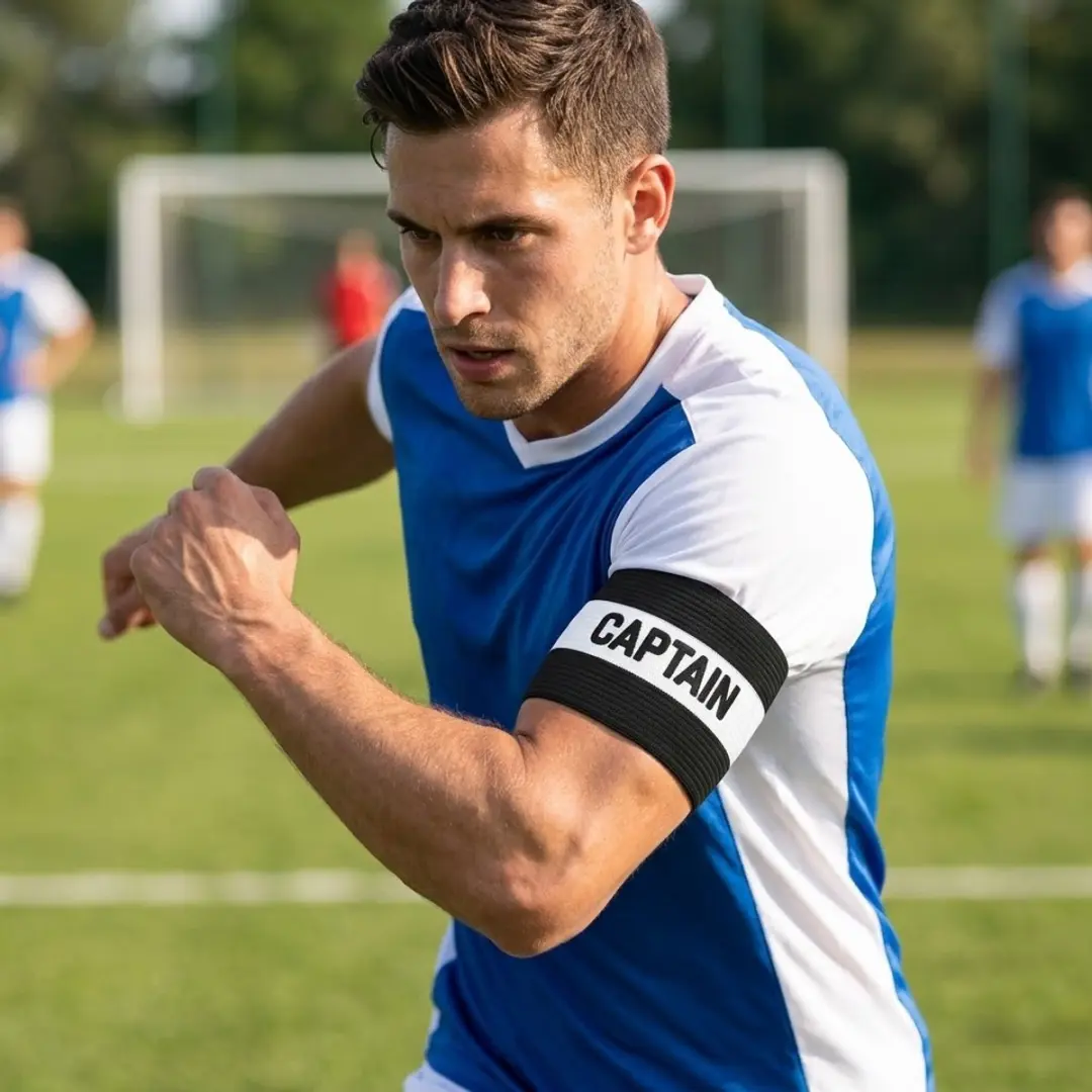 NUVEX Aanvoerdersband Voetbal - 12,5cm - Zwart - afbeelding 4 van 6