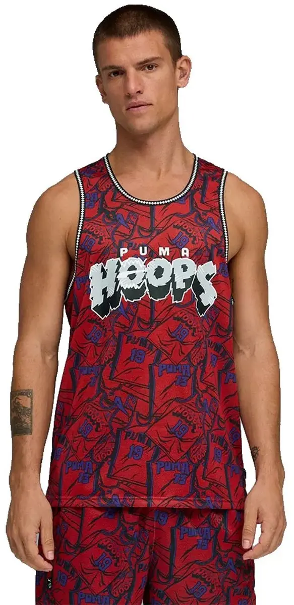 PUMA Flagrant Foul Hoops Mouwloos T-shirt M - Rood