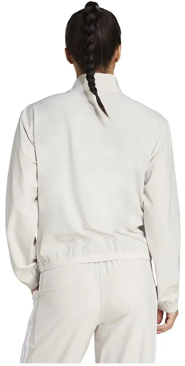 Adidas Train Essentials 3 Stripes Woven Warm Up Sweatshirt - L - Beige