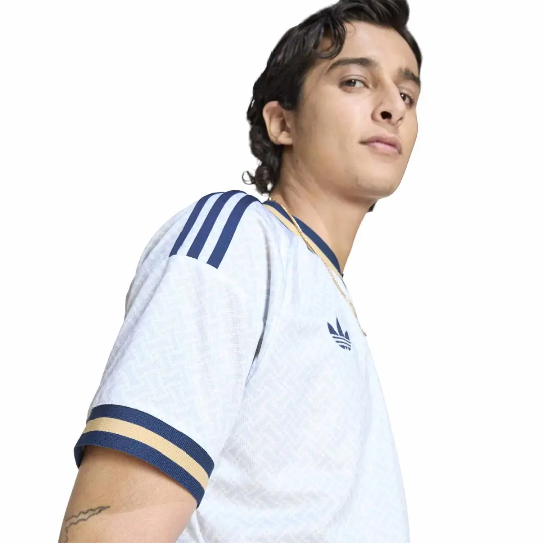 adidas Italië Uit Shirt Heren KC8704 - S - Lichtblauw/Blauw/Goud