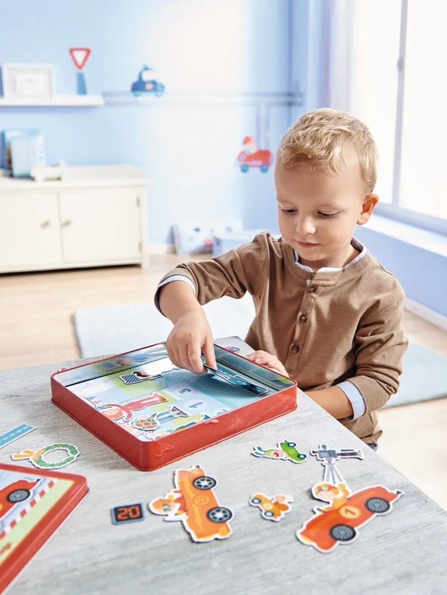 Haba Magneetspeldoos Snelle Sportwagens 112-delig - Multicolor