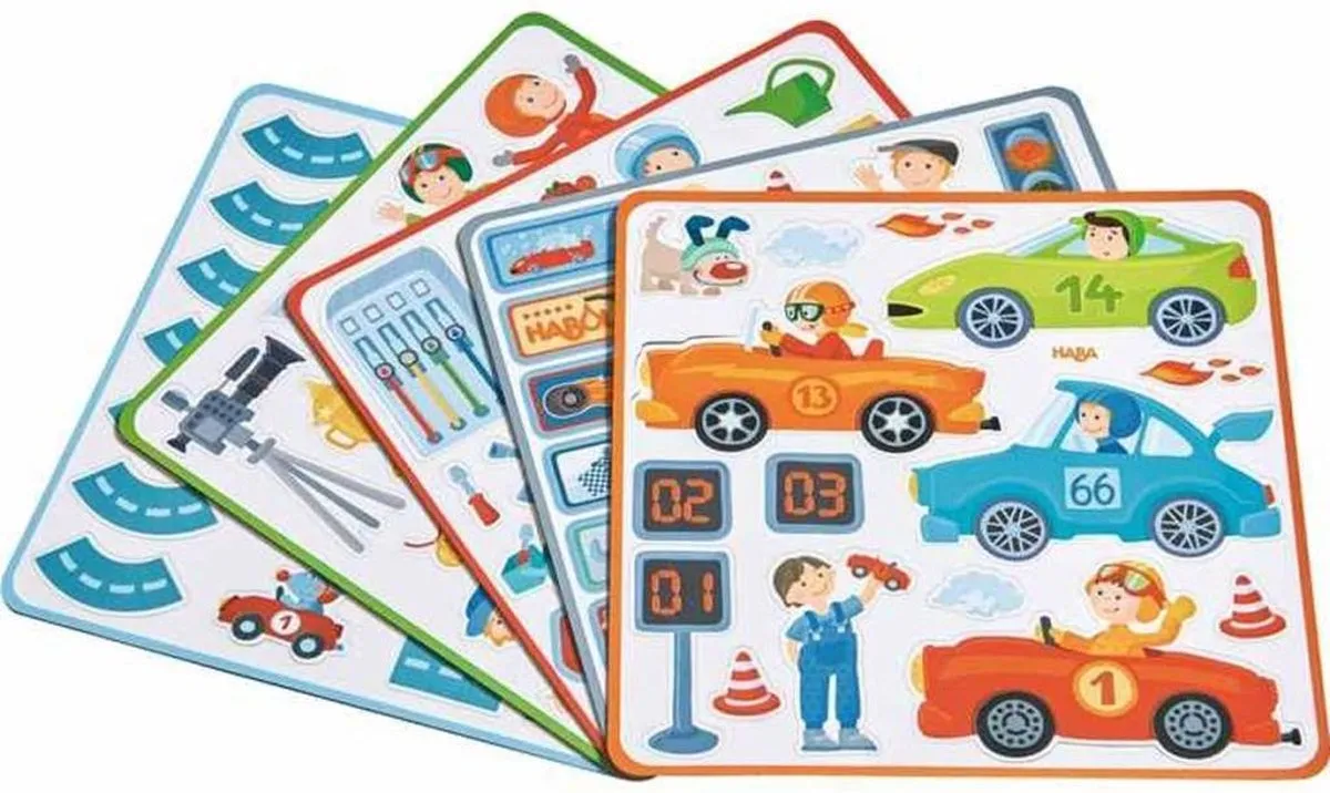 Haba Magneetspeldoos Snelle Sportwagens 112-delig - Multicolor - afbeelding 6 van 6