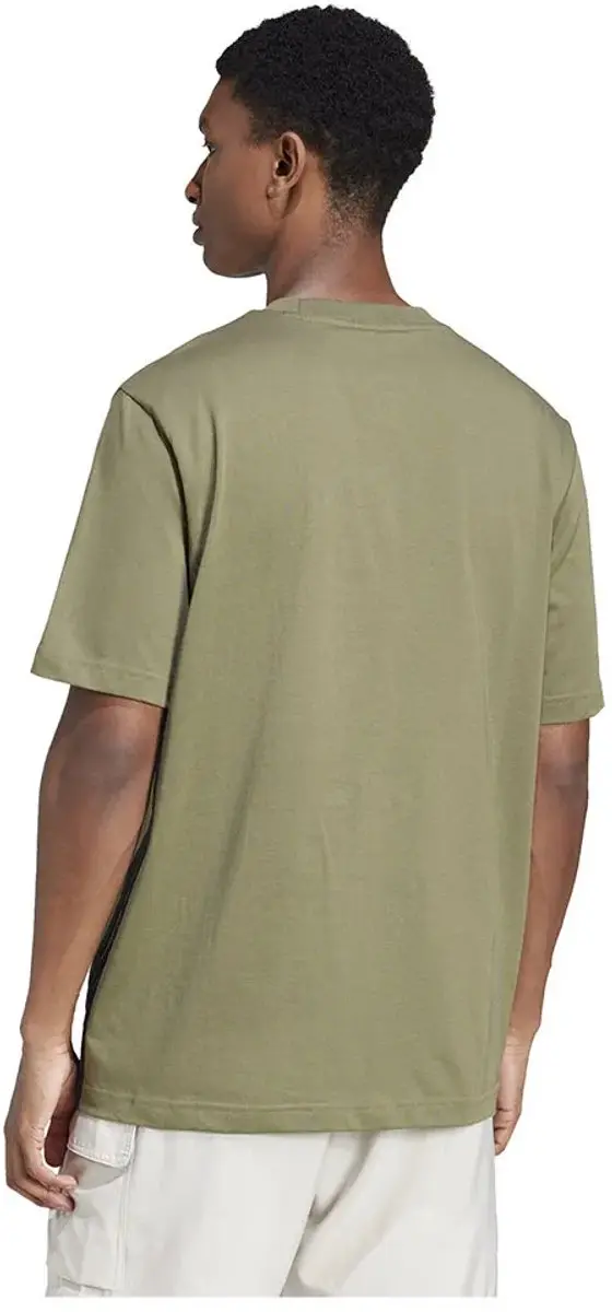 Adidas Essentials 3 Stripes T-shirt - Olive Strata - XL