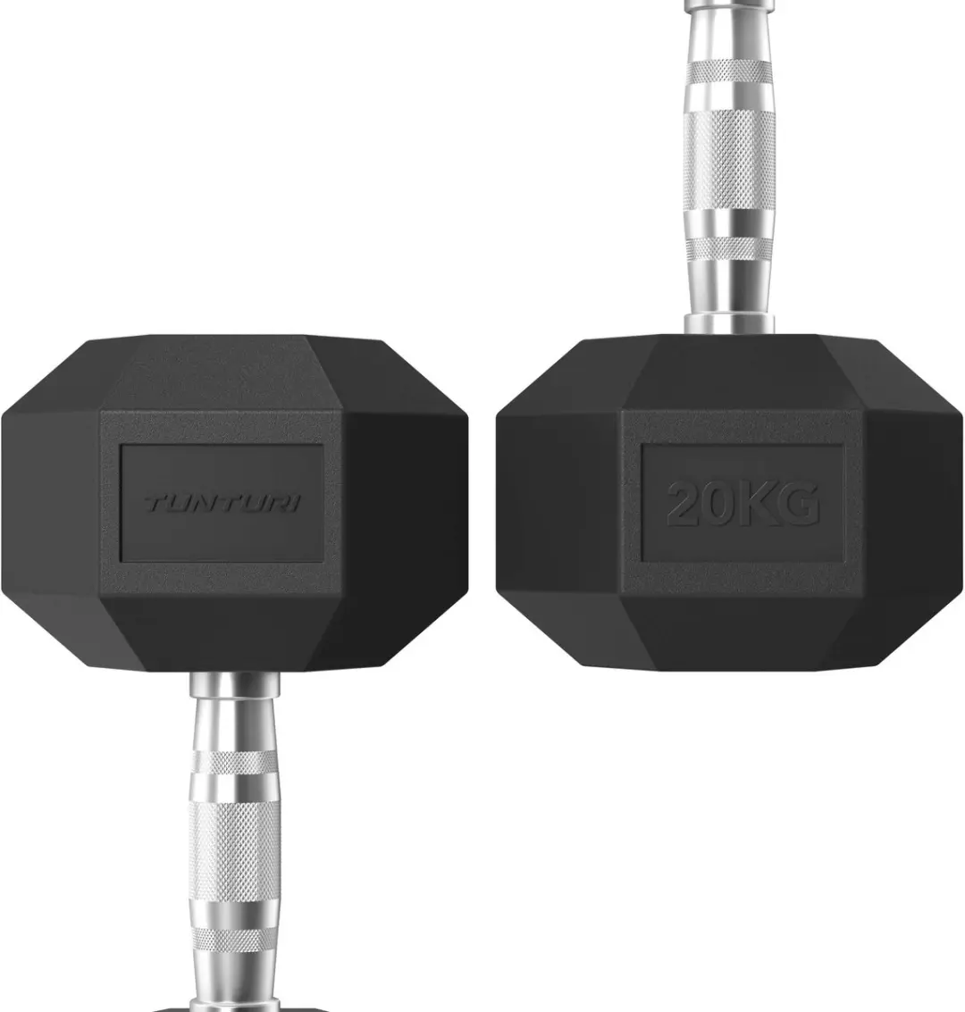 Tunturi Platinum Hexa Dumbbell 20kg - Zwart