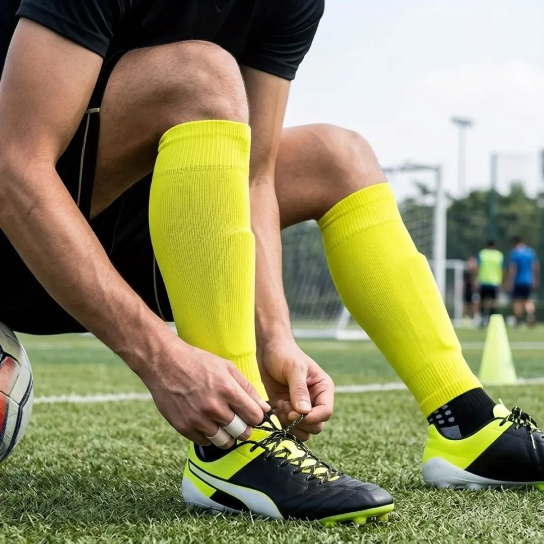 NUVEX Gele Compressie Voetbalsokken - One Size - afbeelding 3 van 6