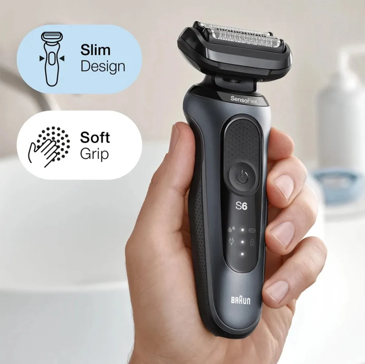 Braun Series 6 61-N1000s Scheerapparaat - Droog & Nat - 3 Mesjes - Zwart