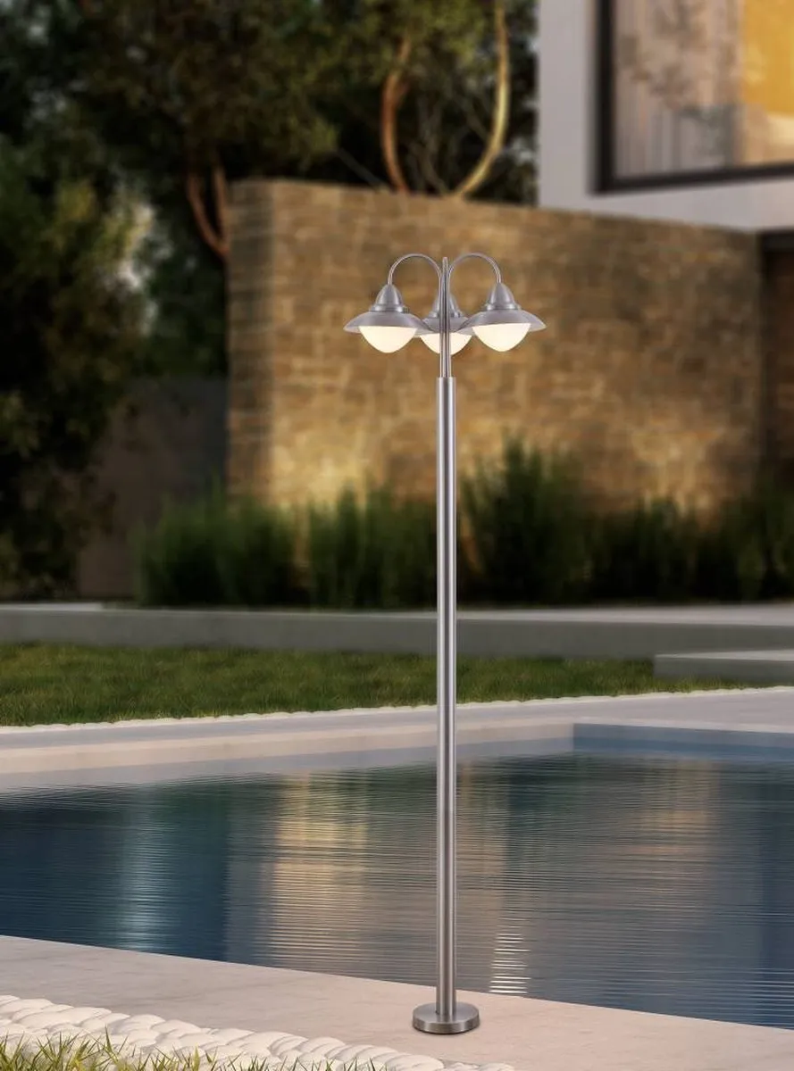 Eglo Sidney Buitenverlichting Tuinpaal 3 Lichts - Wit