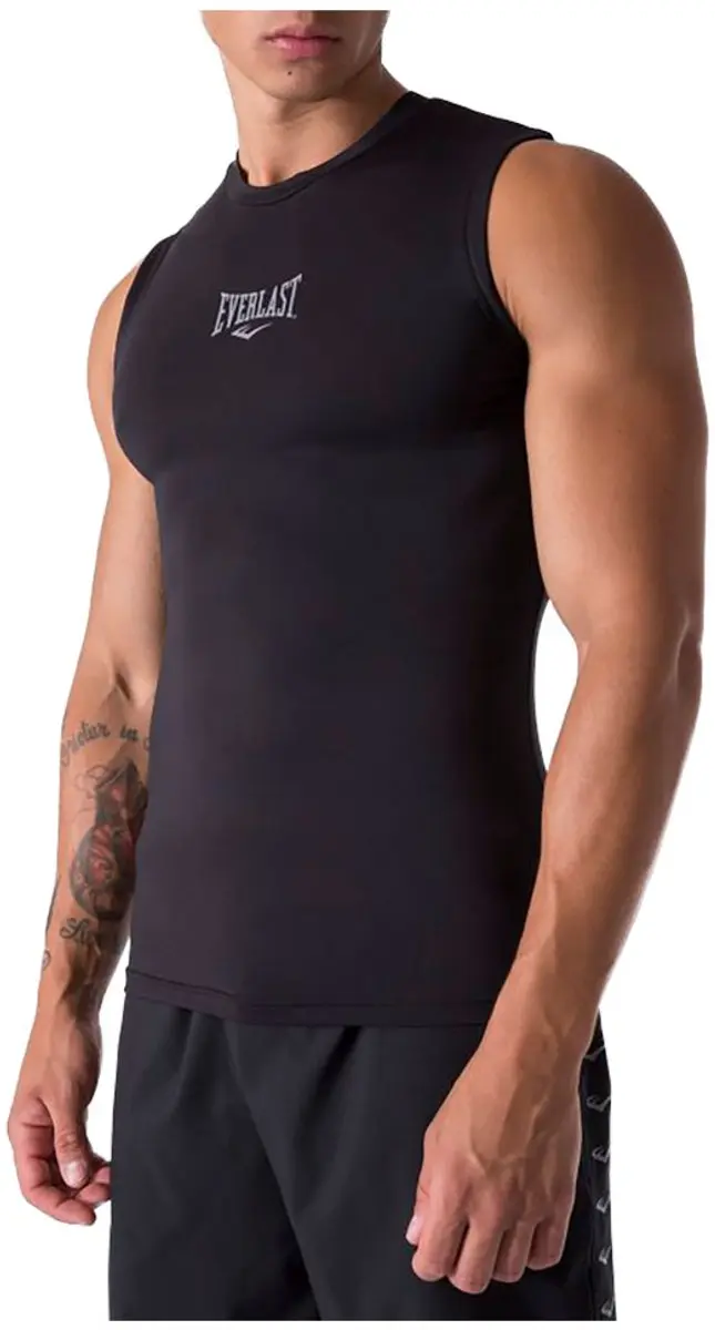 Everlast Technical Mouwloos T-shirt E06 - S - Zwart