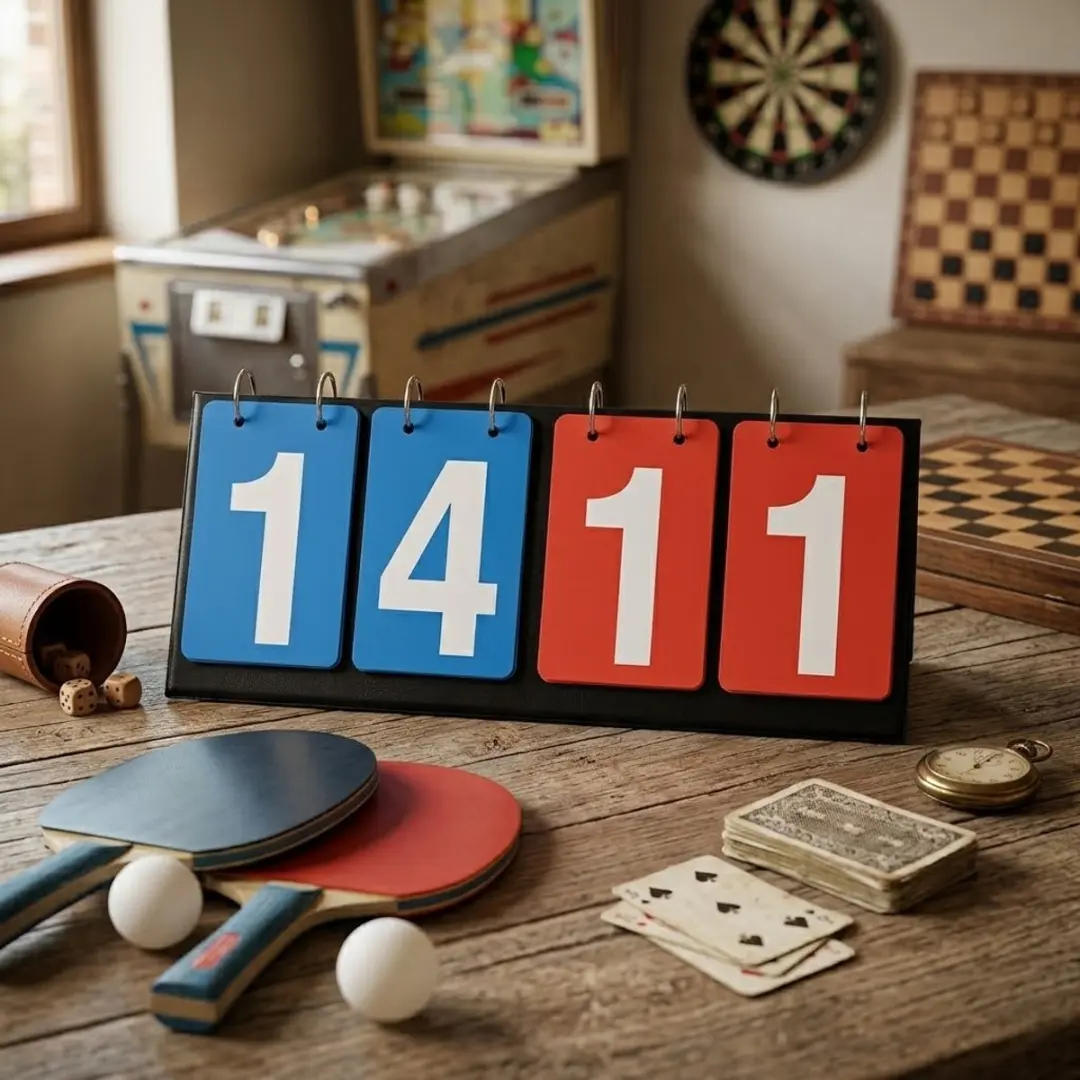 NuveX Scorebord 4-cijferig Tafelmodel - Blauw Oranje