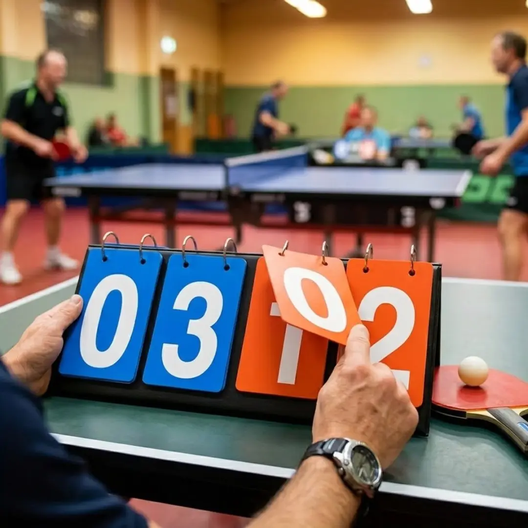 NuveX Scorebord 4-cijferig Tafelmodel - Blauw Oranje