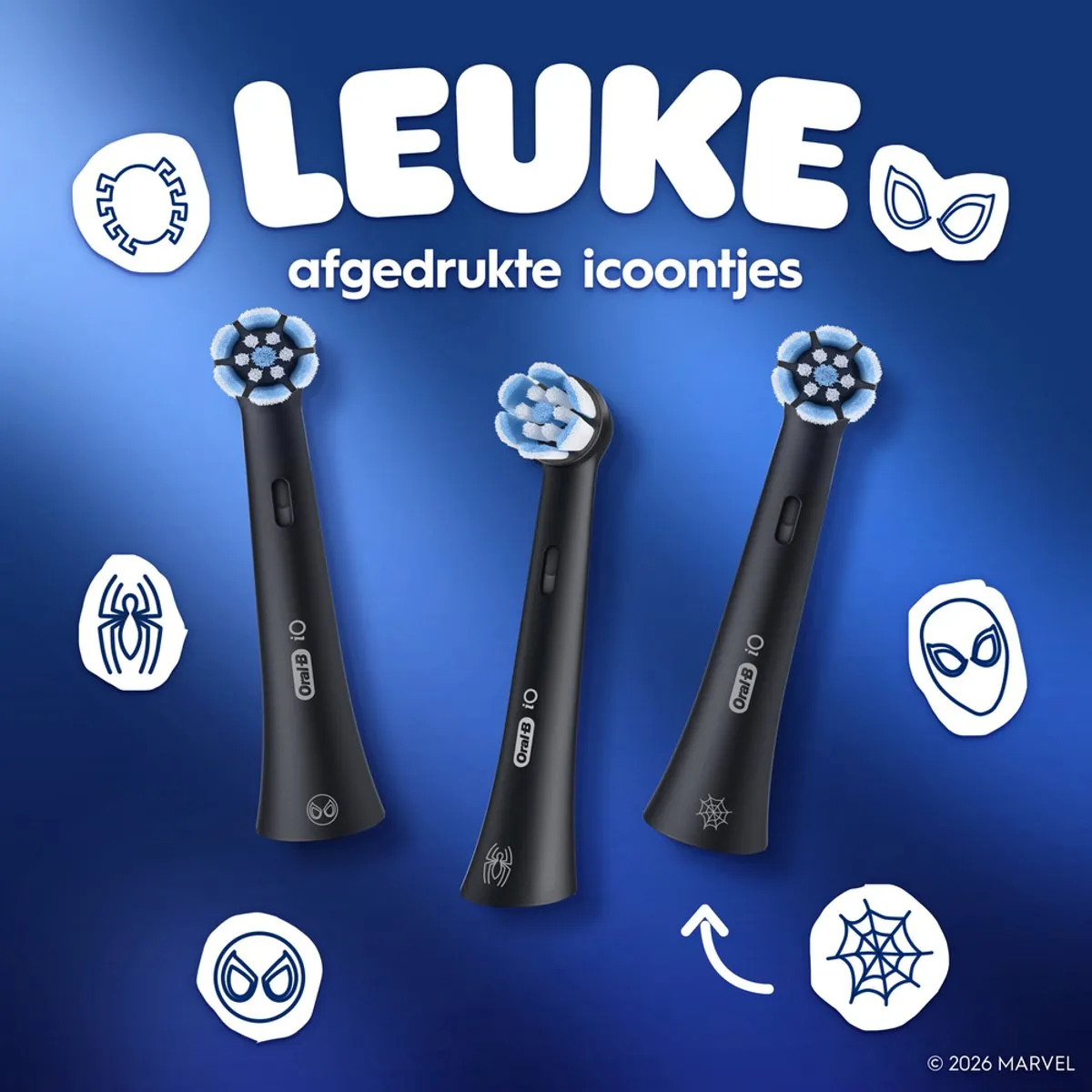 Oral-B iO Kids 6+ Marvel Spider-Man Opzetborstels - 2 Stuks