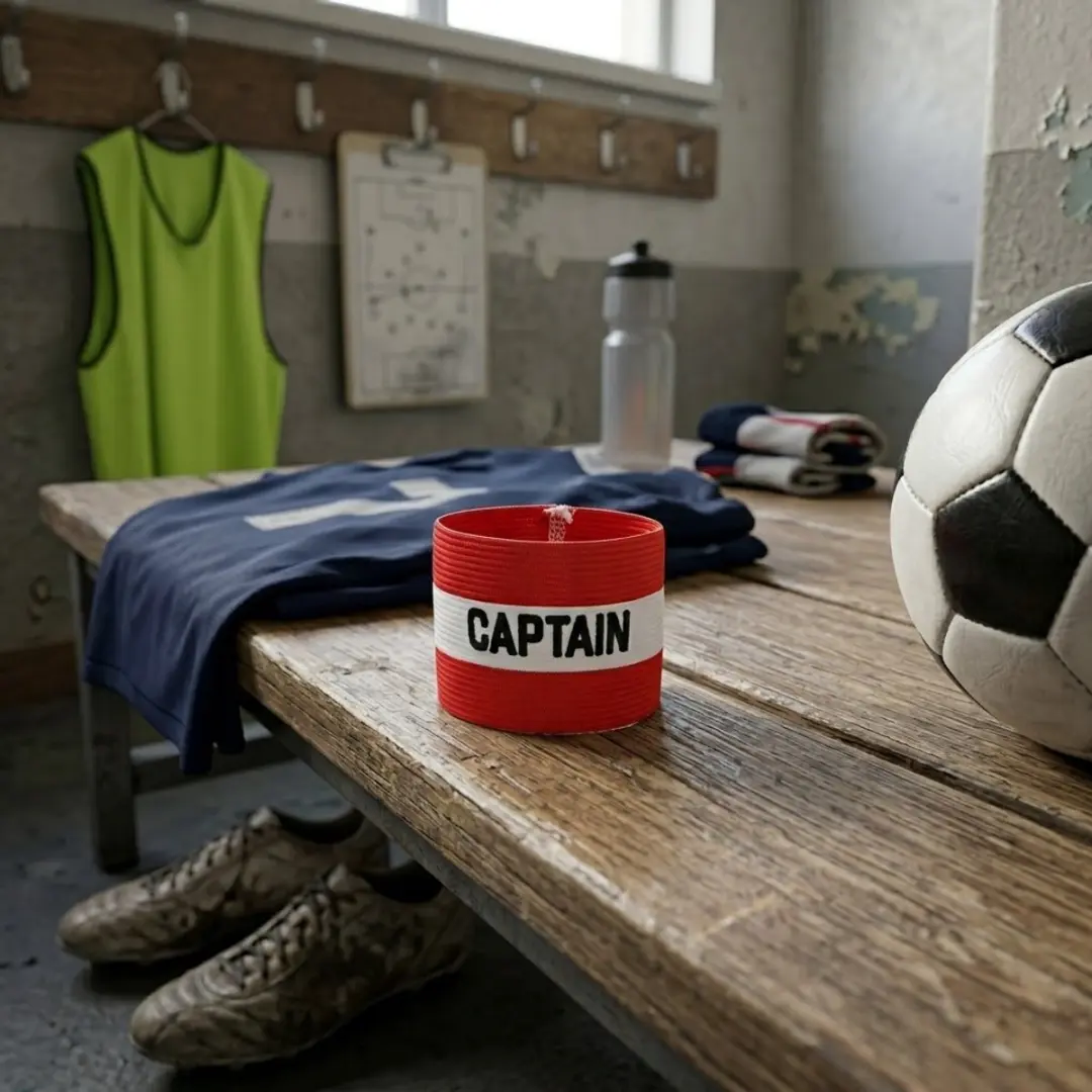 NuveX Aanvoerdersband Voetbal - Rode 12cm