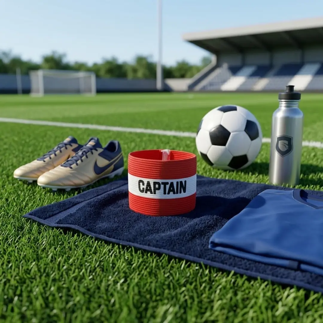 NuveX Aanvoerdersband Voetbal - Rode 12cm