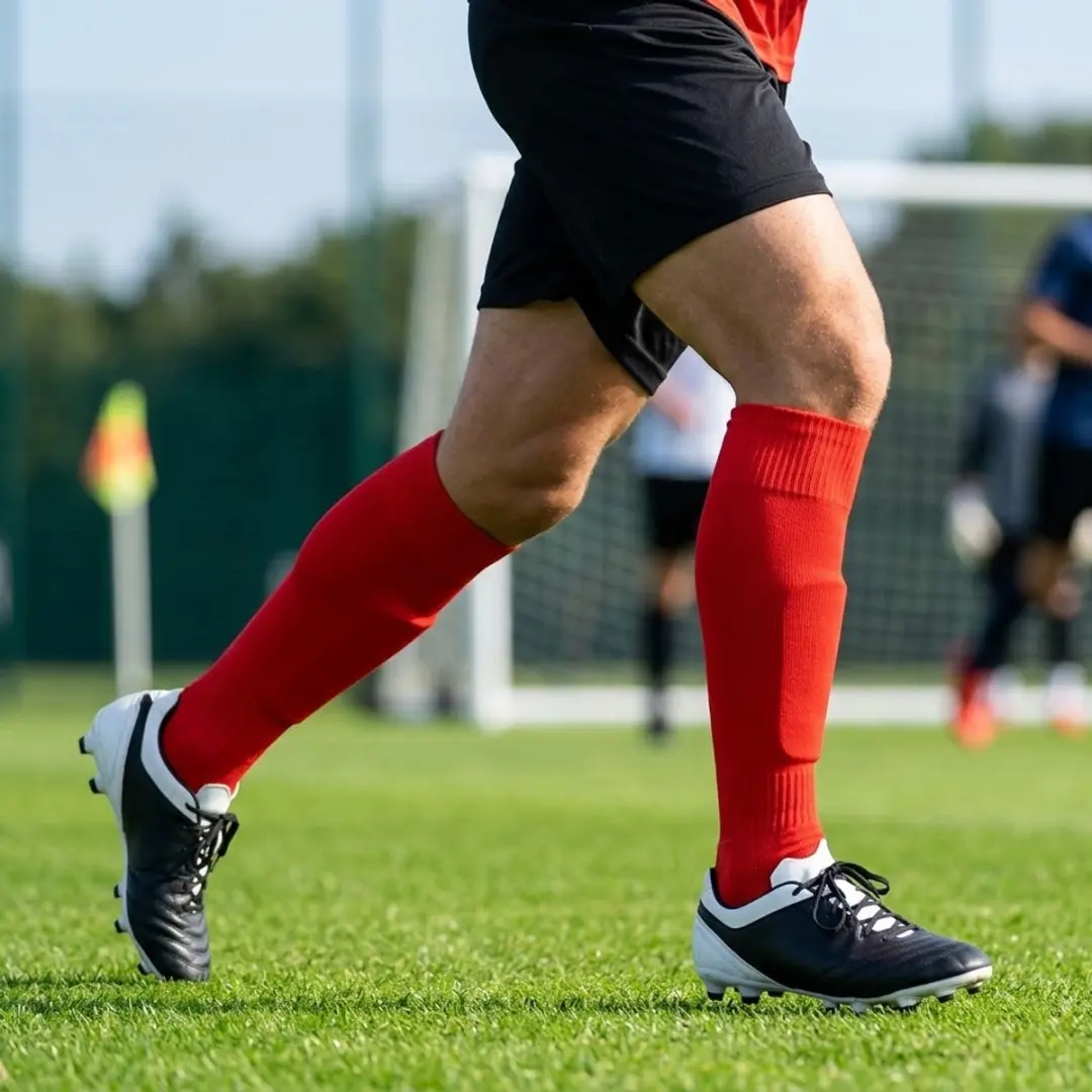 NUVEX Rode Voetbalsleeves Compressie - One Size - afbeelding 3 van 6