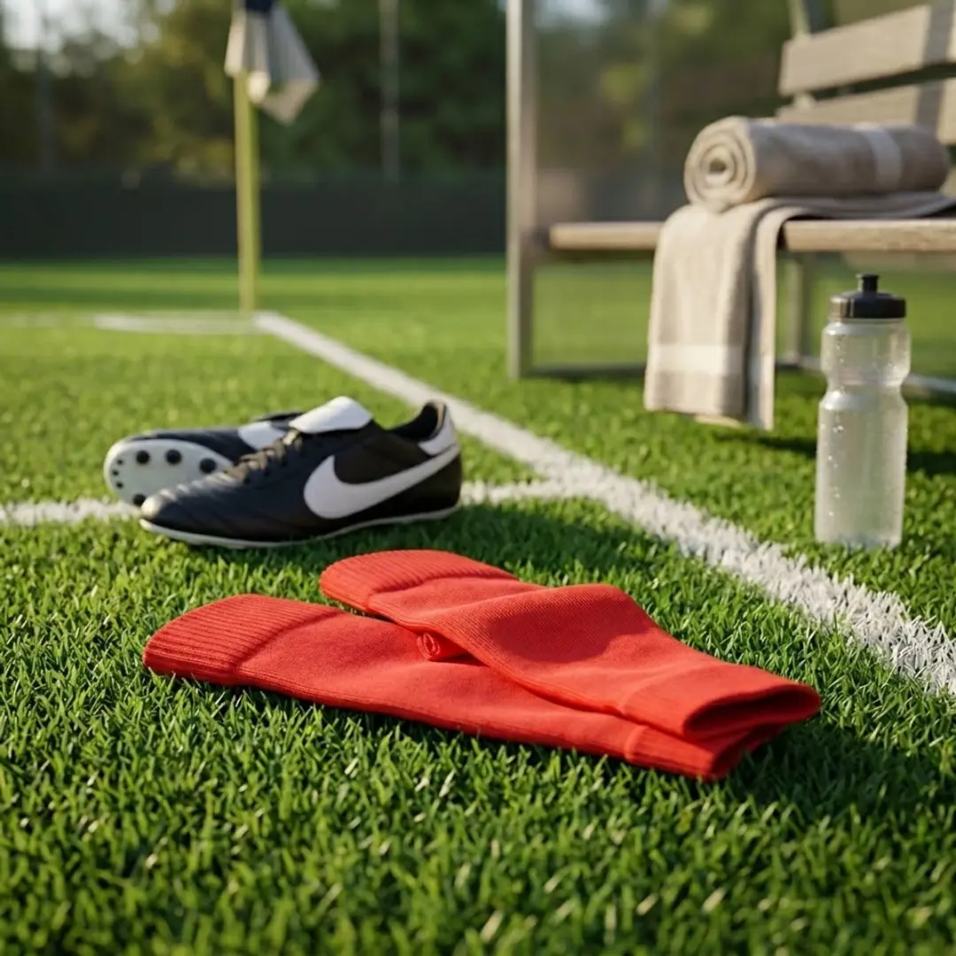 NUVEX Rode Voetbalsleeves Compressie - One Size - afbeelding 5 van 6