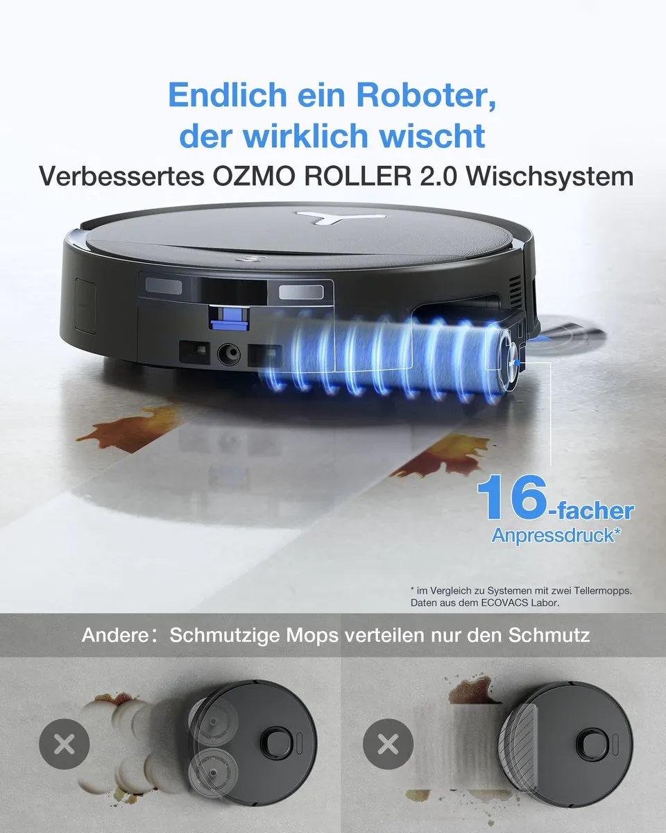Ecovacs Deebot T80S Omni Stofzuig- en Dweilrobot - 24.800 Pa - Zwart