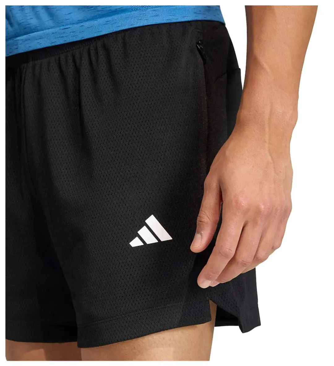 Adidas D4t Power Essentials Workout Mesh Korte Broek L - Zwart