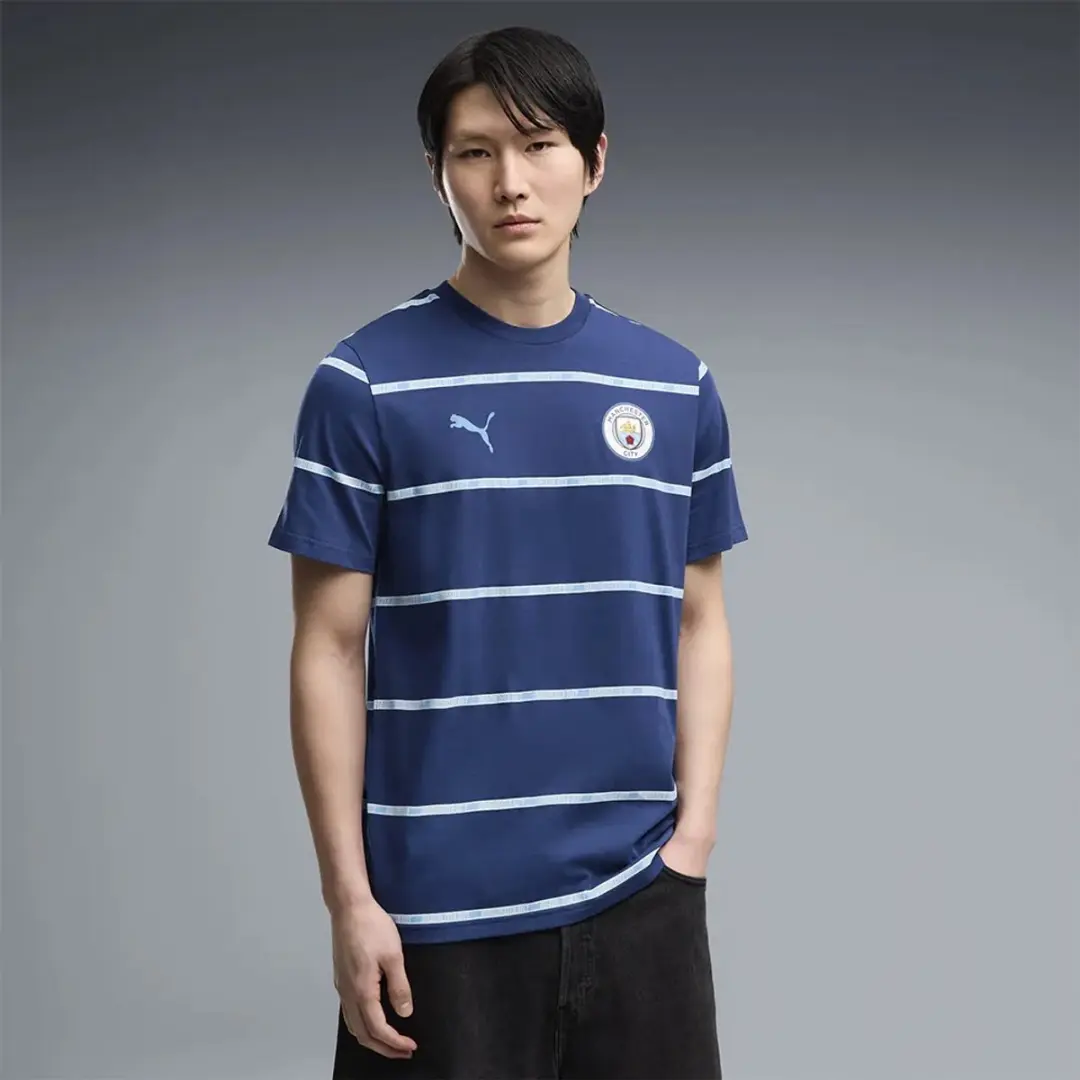 PUMA Manchester City FC Culture AOP T-shirt - L - Blauw