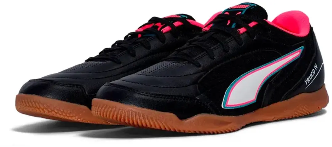 PUMA Truco IV Zaalschoenen - 39 - Zwart/Rood/Blauw/Wit