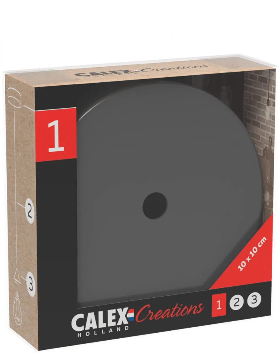 Calex Plafondkap Ø100mm - Parelzwart Mat