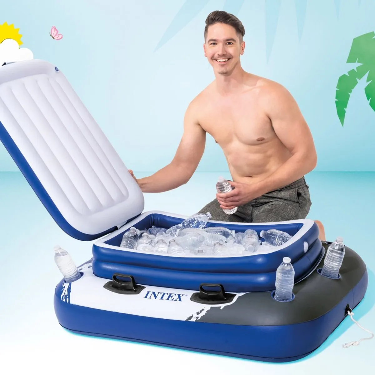 Intex Mega Chill 2 Drijvende Zwembaddrankkoeler - Multi colour
