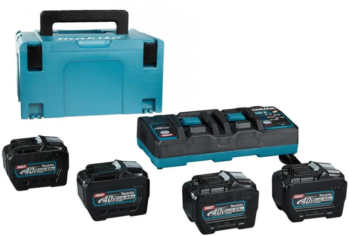 Makita XGT DC40RB Starterset - 4x 40V Max 8.0Ah Accu