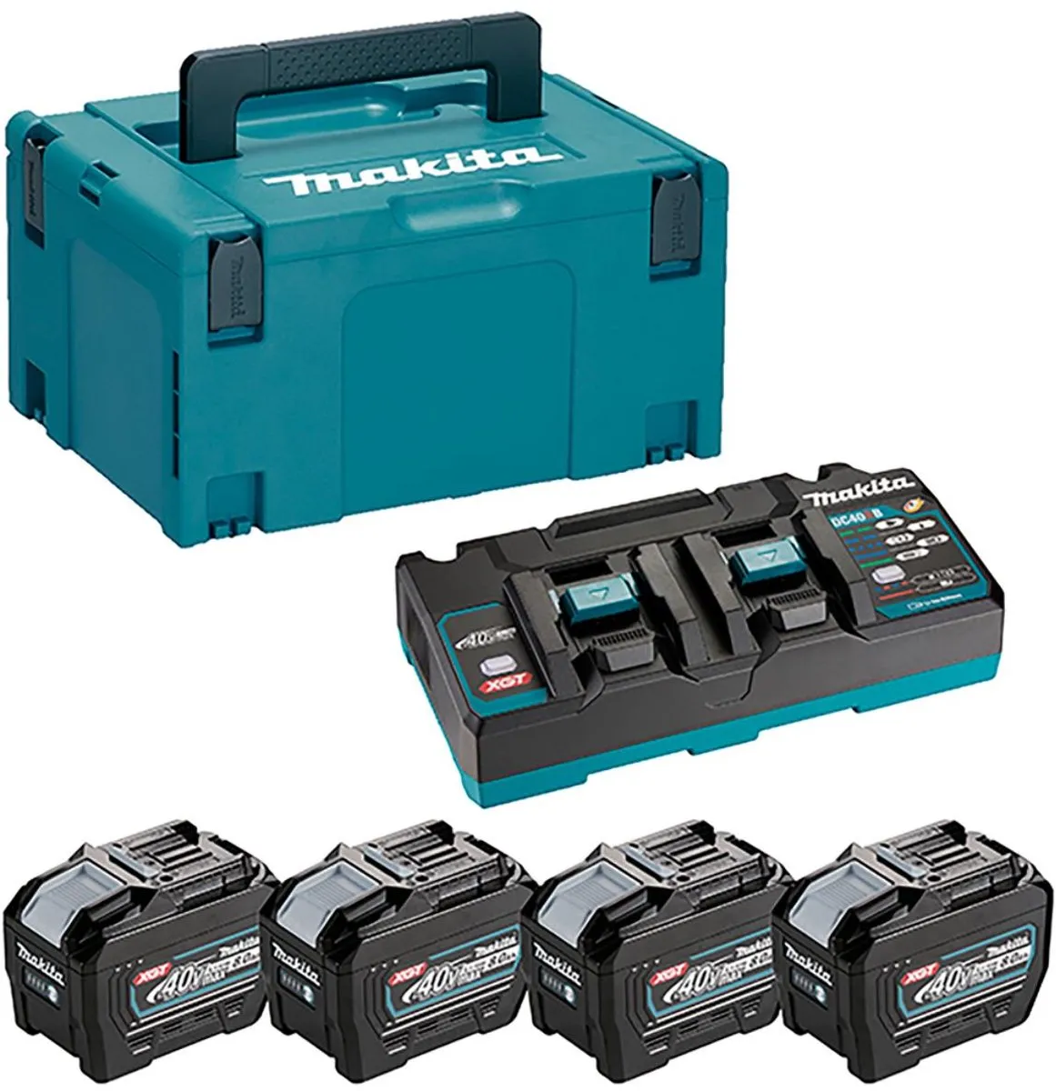 Makita XGT DC40RB Starterset - 4x 40V Max 8.0Ah Accu