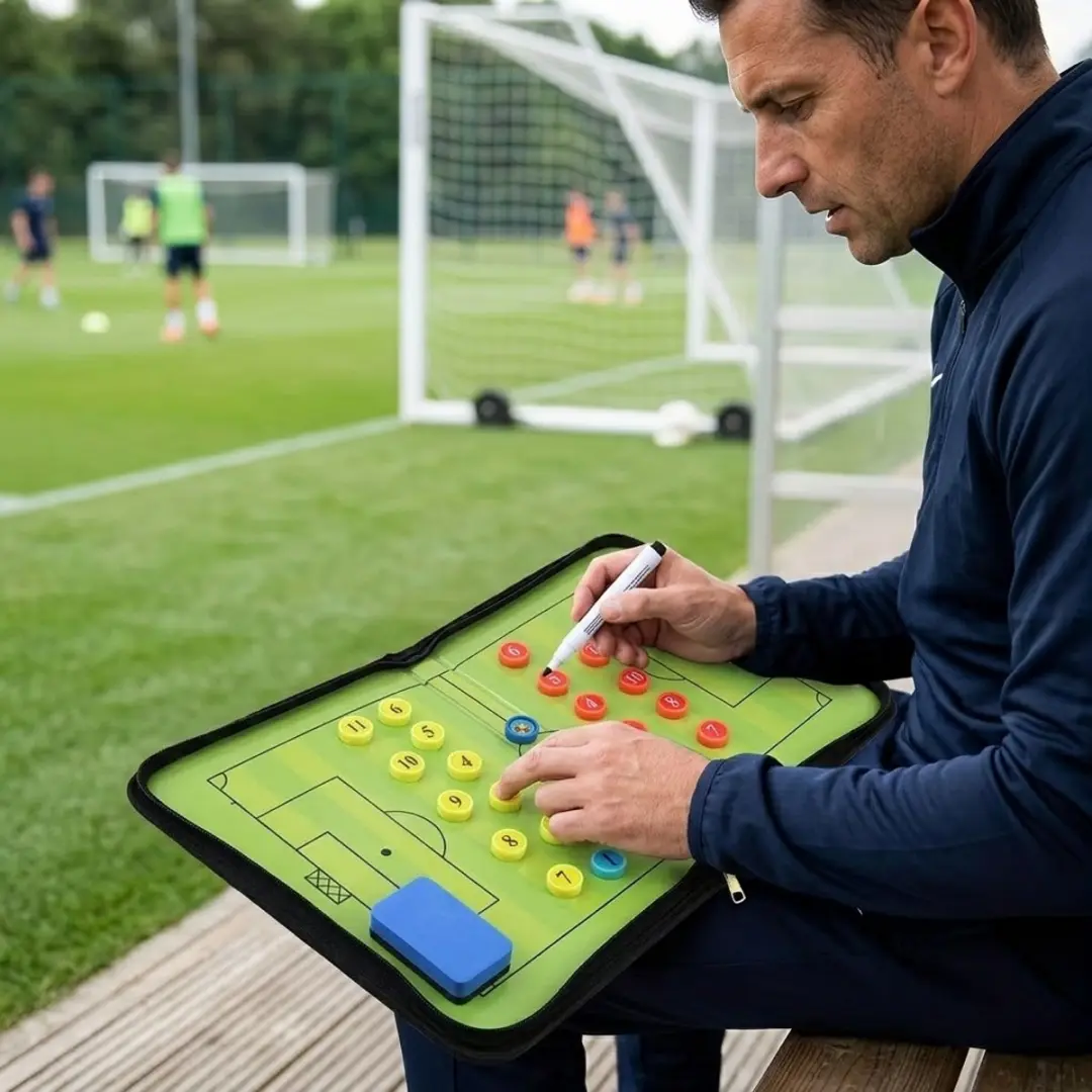 NuveX Tactiekbord Voetbal Opvouwbaar Groen - Magnetisch met fiches & marker