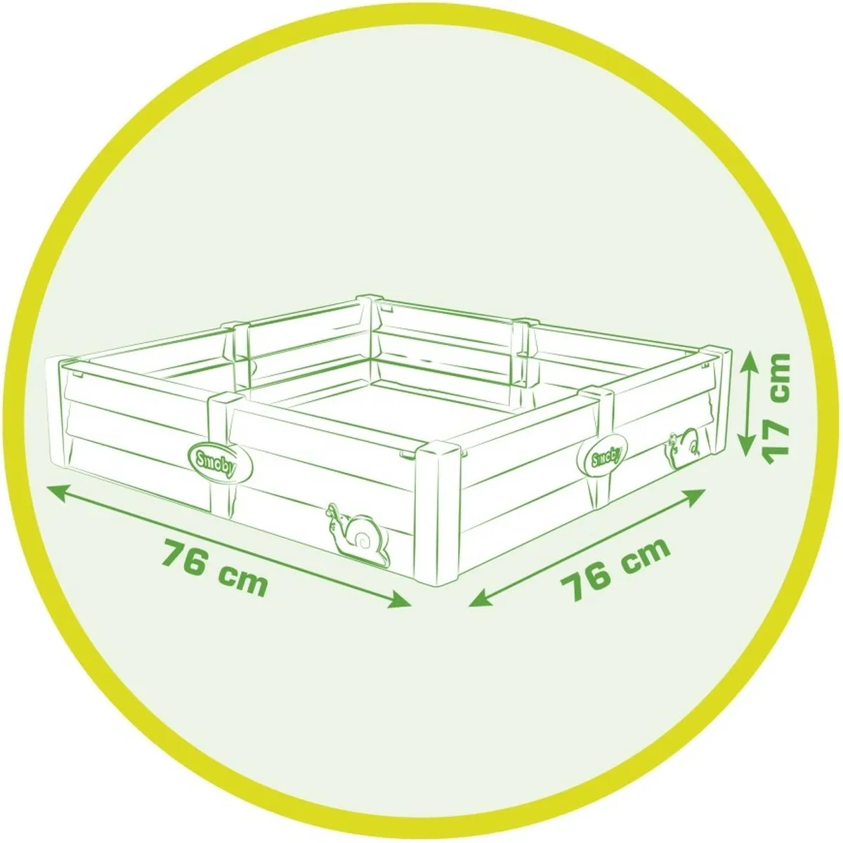Smoby 2-in-1 Square Garden zandbak en plantenbed