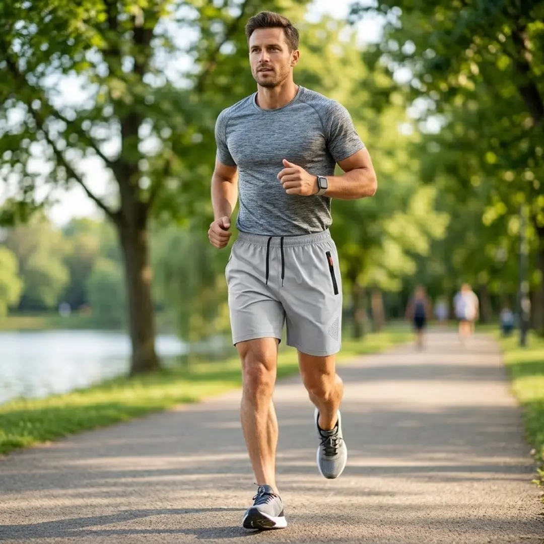 NUVEX Heren Sport Shorts - 3 Stuks - Zwart/Lichtgrijs/Donkerblauw