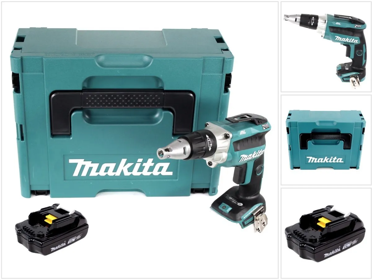 Makita DFS250Y1J Gipsschroefmachine - 18V 1500mAh