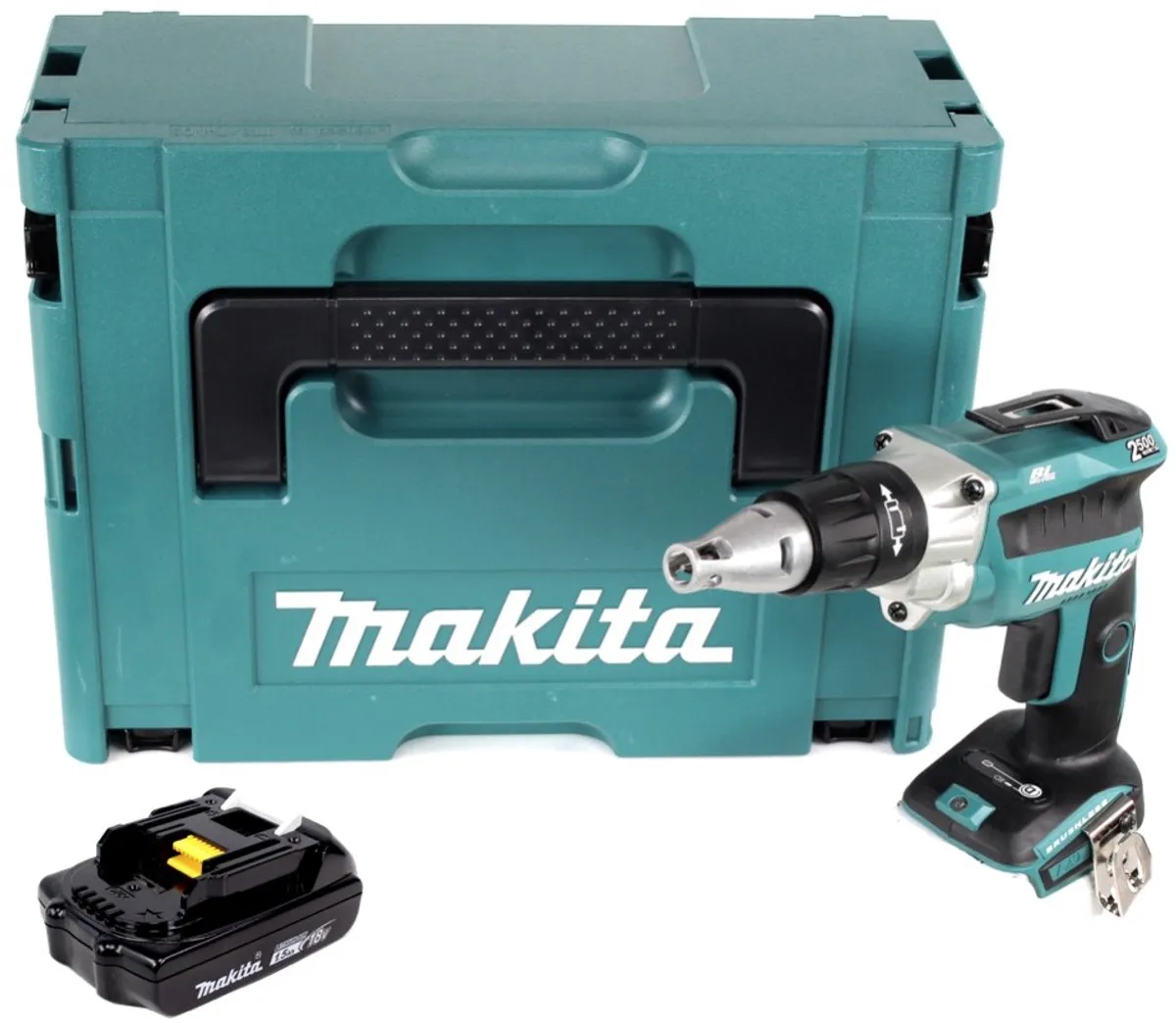Makita DFS250Y1J Gipsschroefmachine - 18V 1500mAh