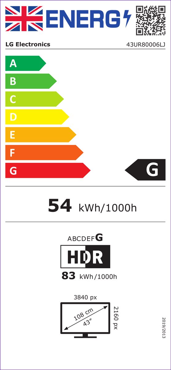 LG 43UR80006LJ - 43 inch - 4K LED - 2023