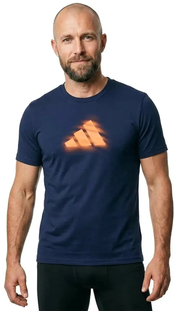 Adidas Clay Graphic T-shirt - S - Donkerblauw