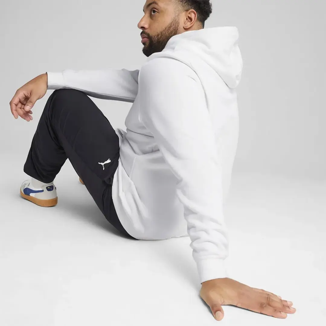 PUMA Essentials No. 1 Logo Fleece Hoodie Heren - Maat L - Wit/Zwart