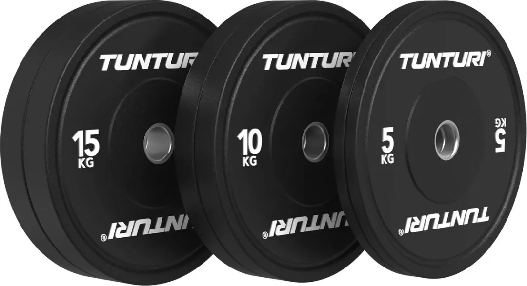 Tunturi Platinum Halterschijven 60kg - 6 Stuks - Ø45cm - Zwart