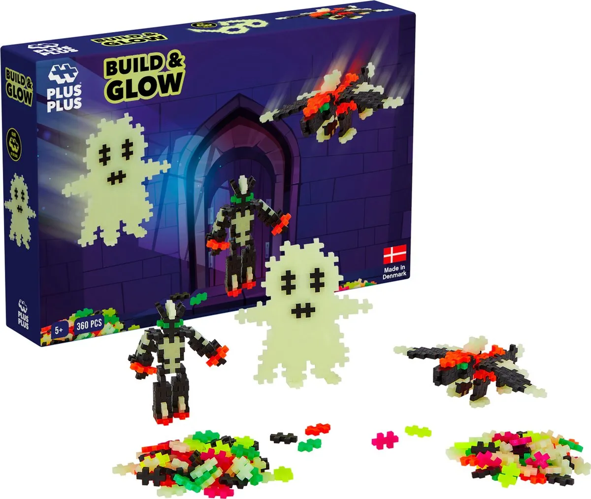 Plus-Plus Basic 360 Glow-in-the-Dark Bouwset