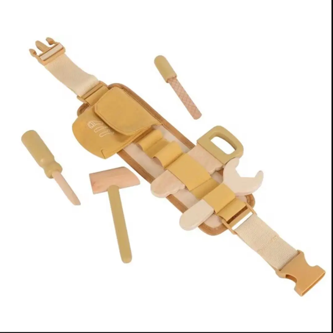 Playing Kids Houten Gereedschapsset met Riem