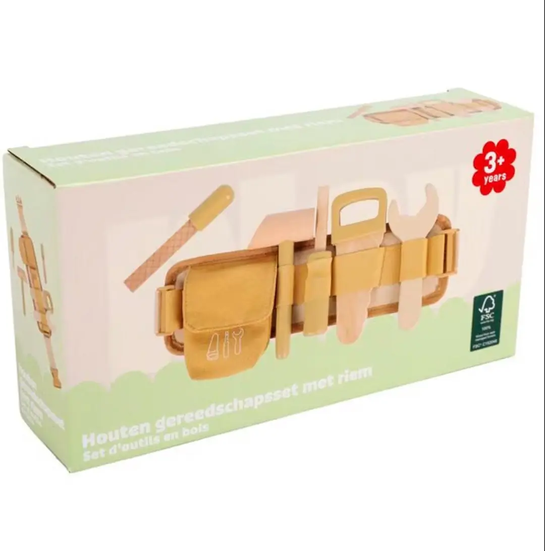 Playing Kids Houten Gereedschapsset met Riem