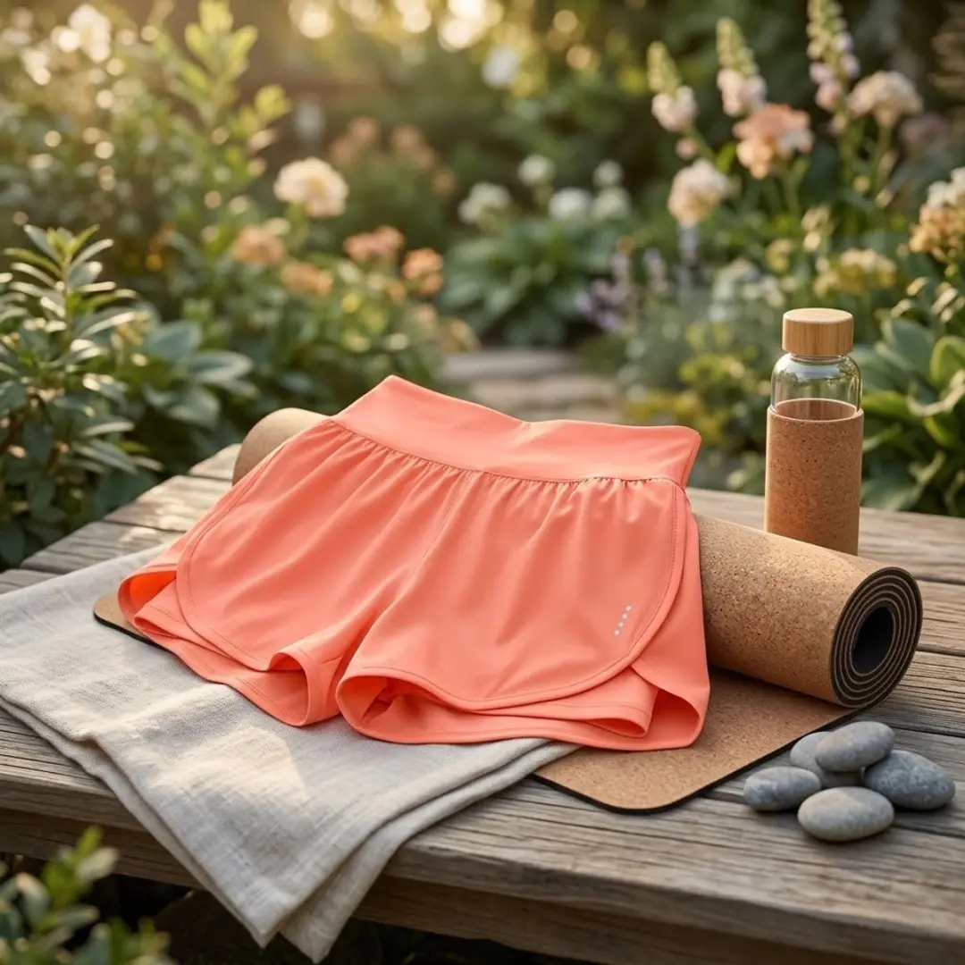 NuveX Dames Sport Shorts Hoge Taille - S - Oranje Rood